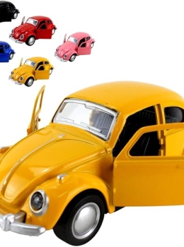 Miniatura Fusca 1:32 Amarelo com Fricção