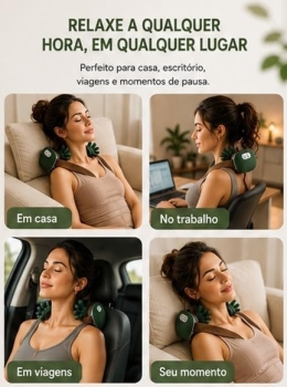Massageador Elétrico Portátil 3D com Aquecimento