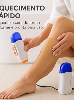 Aquecedor Portátil Roll-on Depilação Azul