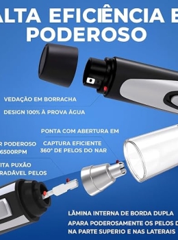 Aparador Elétrico Pelos Nariz Orelha Inox Compacto