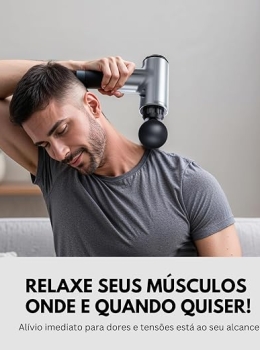 Pistola Massageadora Profissional Alta Potência 800W