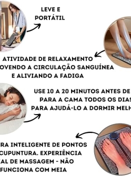 Tapete Massageador de Pé Relaxante e Terapêutico