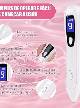 Caneta Remoção de Marcas Pele Jato Plasma 9 Níveis