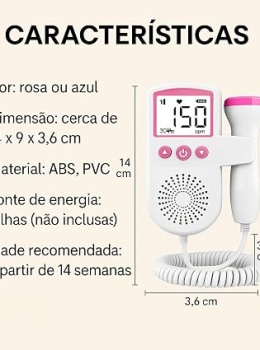 Aparelho Pré-Natal Portátil com Display LCD