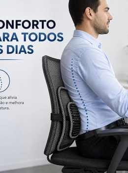 Encosto Lombar Ergonômico Respirável para Cadeira