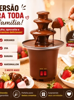 Mini Cascata Chocolate Elétrica Panela Fondue