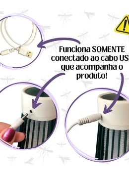Armadilha Elétrica UV Repelente Mosquito Dengue