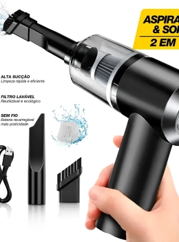 Aspirador Portátil Automotivo Recarregável 3 em 1
