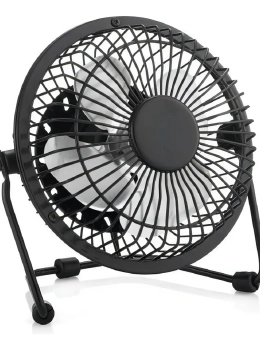 Ventilador Mini USB Silencioso 15cm Preto