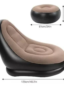 Poltrona Inflável Ultra Lounge com Pufe