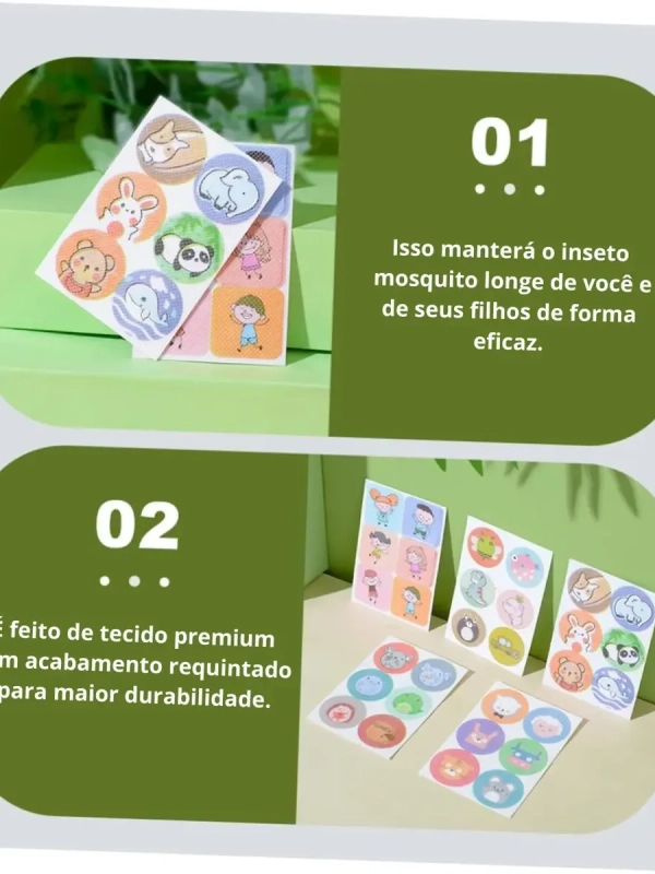 Adesivos Repelente Infantil Contra Mosquito Dengue