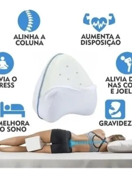 Travesseiro Ortopédico Viscoelástico para Joelho