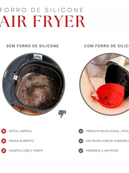 Forro Silicone para Air Fryer com Alça