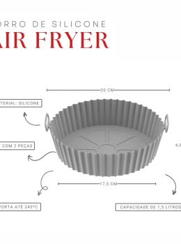 Forro Silicone para Air Fryer com Alça