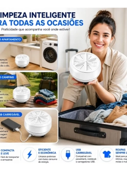 Mini Máquina Lavar Centrifugar Portátil Turbo