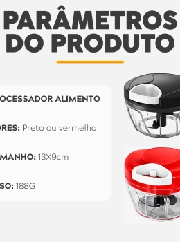 Processador Manual de Alimentos 500ml Alho