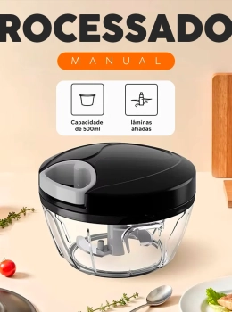 Processador Manual de Alimentos 500ml Alho