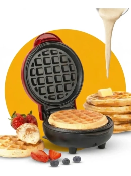 Mini Máquina Elétrica Waffle e Panqueca Portátil