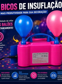 Bomba Inflador Elétrica para Balões 110V