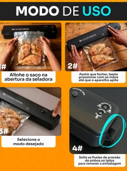 Seladora a Vácuo Portátil Digital 20cm Bivolt