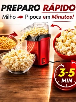 Pipoqueira Elétrica 1200W Ar Quente Saudável
