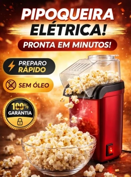 Pipoqueira Elétrica 1200W Ar Quente Saudável