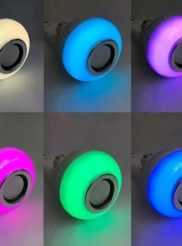 Lâmpada Musical Bluetooth LED RGB Controle
