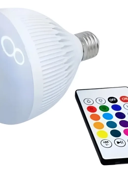 Lâmpada Musical Bluetooth LED RGB Controle