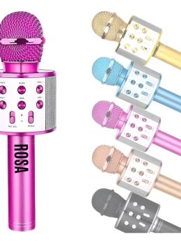 Microfone Bluetooth Infantil Sem Fio Colorido