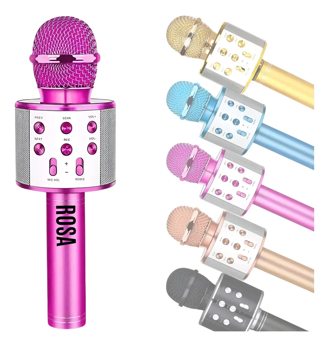 Microfone Bluetooth Infantil Sem Fio Colorido