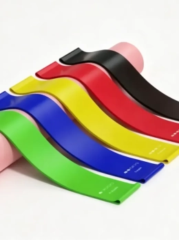 produto Kit 5 Faixas Elásticas De Exercício Yoga Pilates Forte