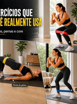 produto Kit 5 Faixas Elásticas De Exercício Yoga Pilates Forte