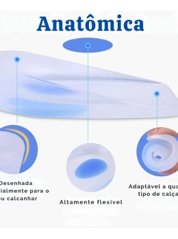 Palmilha Ortopédica Gel Para Esporão e Tendão
