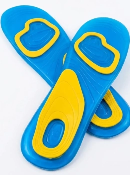 Palmilha Ortopédica Gel Silicone Anti Impacto Azul