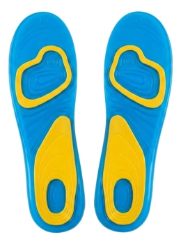 Palmilha Ortopédica Gel Silicone Anti Impacto Azul