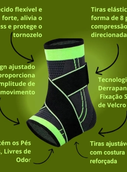 Tornozeleira Compressão Ajustável Estabilizadora