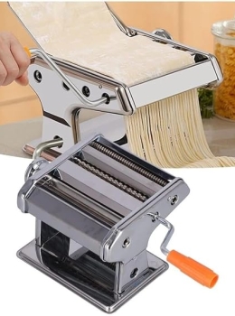 Máquina de Macarrão Inox com Manivela Profissional