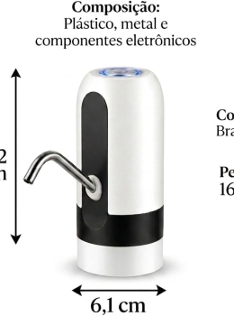 Bomba Elétrica USB para Galão de Água