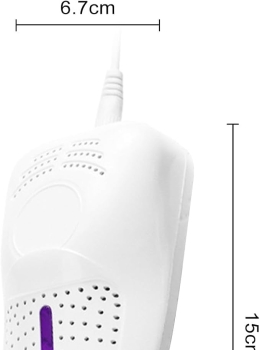 Secador de Sapatos 15cm Calor 360° Removedor Odor