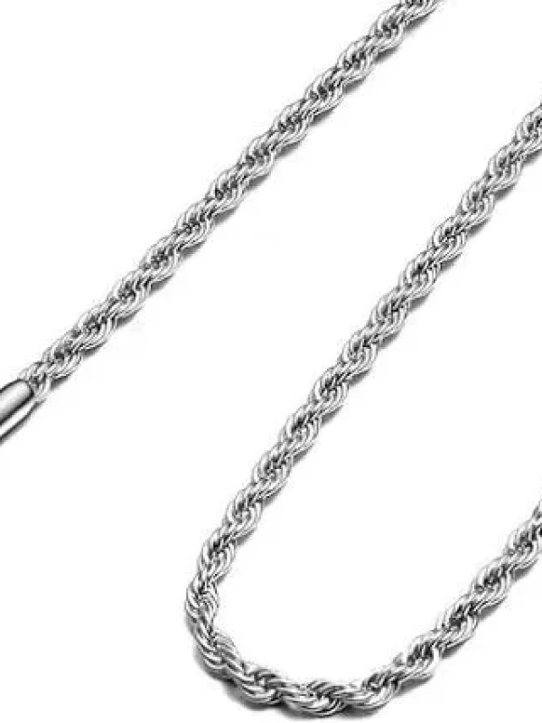Corrente Baiano Aço Inox 50 cm Masculina