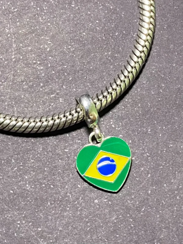 Berloque Coração do Brasil 