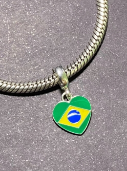 Berloque Coração do Brasil 