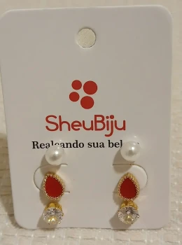 Trio Brincos Chama Solar