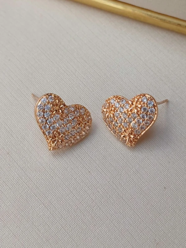 Brinco Coração Solar Dourado