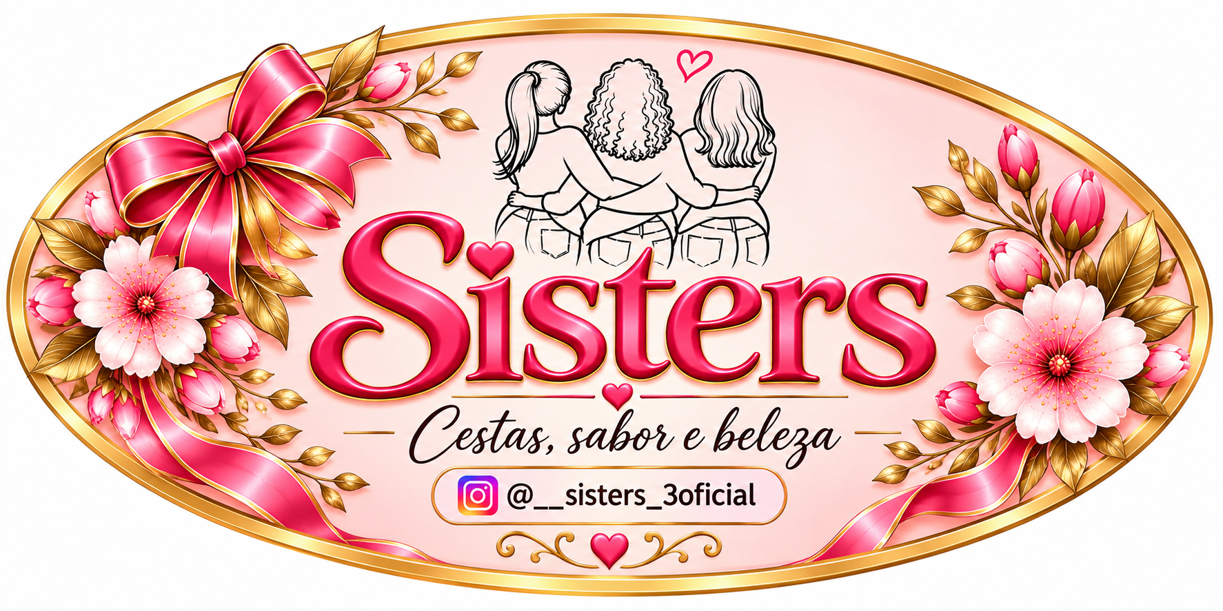 Logo Sisters -  Cestas , Sabor e Beleza