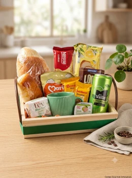 Cesta de Café Gourmet Completa e Elegante