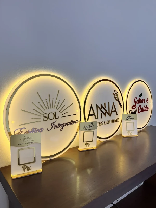 LOGO PLACA LED REDONDA/QUADRADA