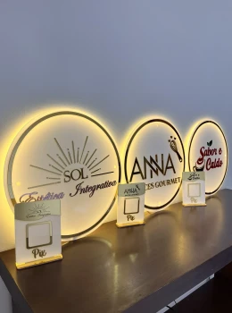 LOGO PLACA LED REDONDA/QUADRADA