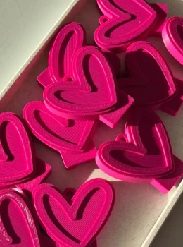 CHAVEIRO ABRIDOR CORAÇÃO 3D 20 UNIDADES