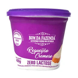Requeijão Zero Lactose Bom da Fazenda 400g